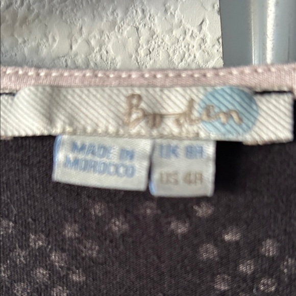 Boden Black and White Geometric Polka Dot Knit  Dress size 4 - Picture 4 of 6